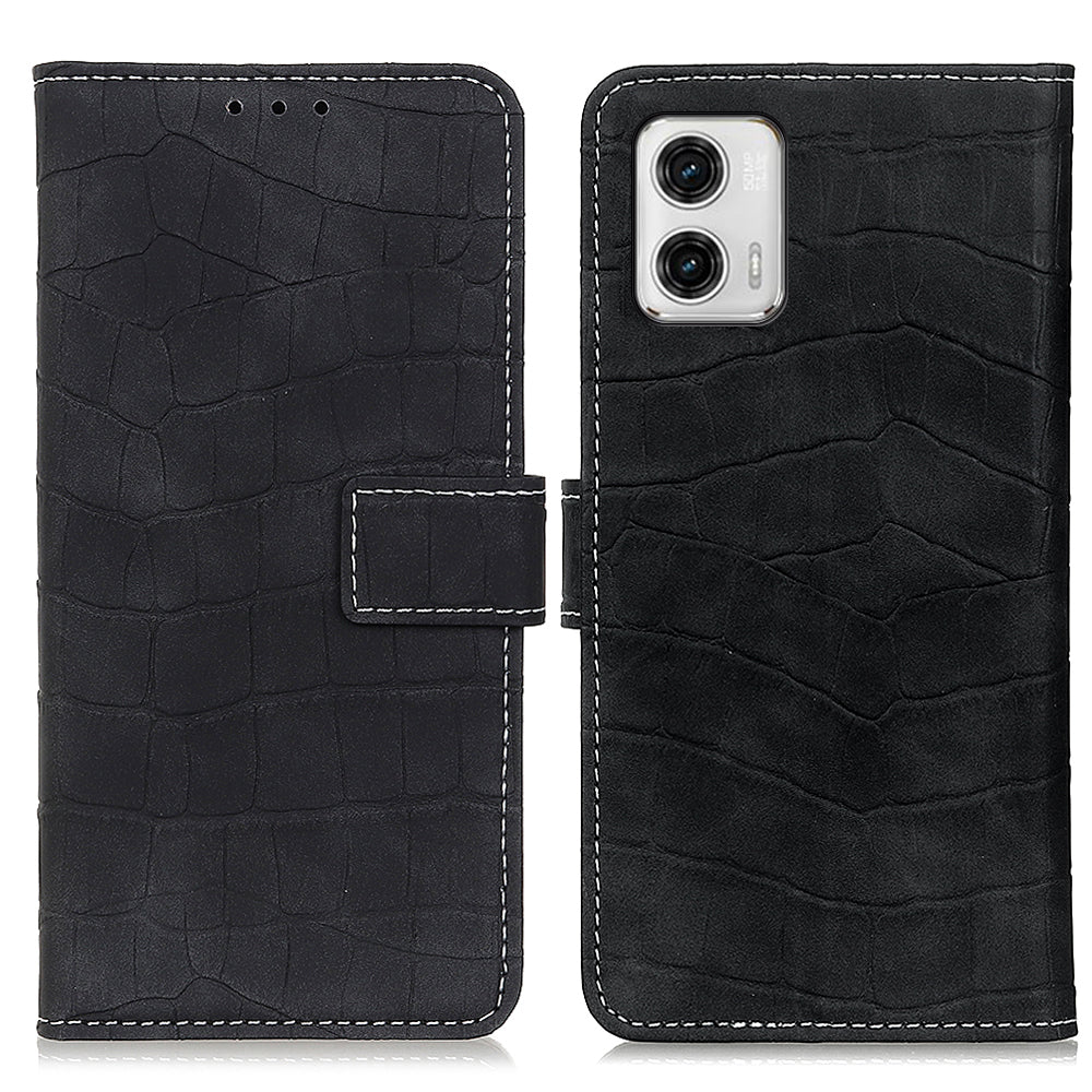 For Motorola Moto G73 5G Flip Leather Phone Case Wallet Stand Crocodile Texture Anti-scratch Cell Phone Cover For Motorola Moto G73 5G Flip Leather Phone Case Wallet Stand Crocodile Texture Anti-scratch Cell Phone Cover